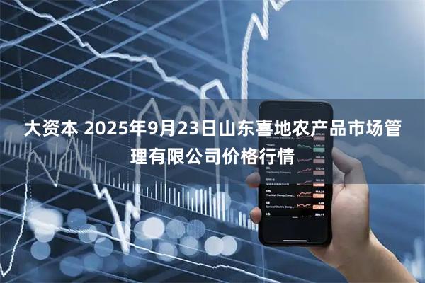 大资本 2025年9月23日山东喜地农产品市场管理有限公司价格行情