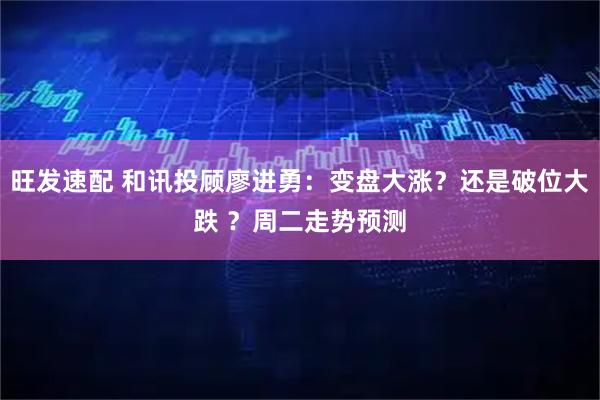 旺发速配 和讯投顾廖进勇：变盘大涨？还是破位大跌 ？周二走势预测